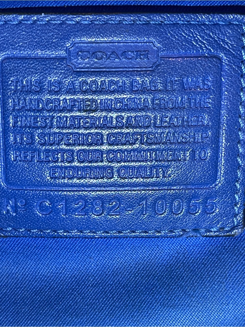 Coach Heritage Stripe Tote F14477 Y2K Signature C Shoulder Bag Black Blue White - Picture 10 of 16